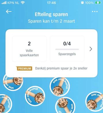 30 volle Efteling digitale spaarkaarten van Albert Heijn. beschikbaar voor biedingen