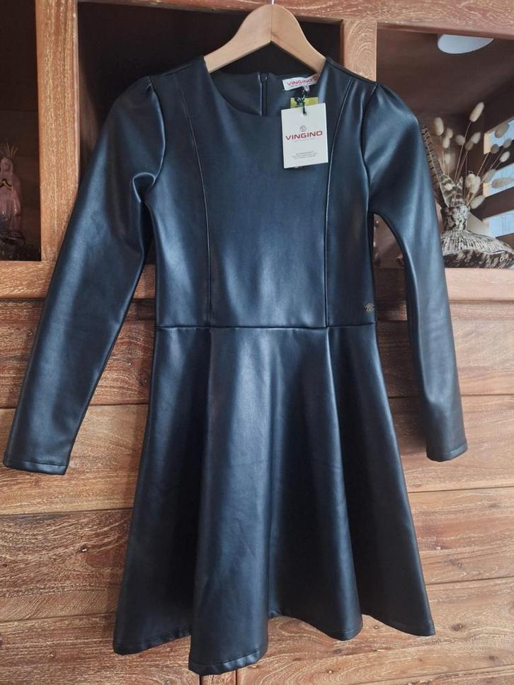 Vingino skai leren jurk | NIEUW twv €70 | maat 152, Kinderen en Baby's, Kinderkleding | Maat 152, Nieuw, Meisje, Jurk of Rok, Ophalen of Verzenden