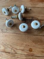 Porseleinen/messing knoppen, Ophalen of Verzenden, Gebruikt, Koper of Messing, Klink of Kruk