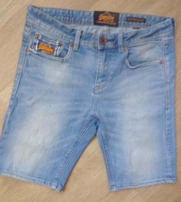 Superdry Officer-denimshort voor heren W30 beschikbaar voor biedingen