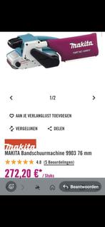 Makita Bandschuurmachine 9903 (NieuwOngebruikt), Doe-het-zelf en Verbouw, Gereedschap | Schuurmachines, Ophalen of Verzenden, Nieuw