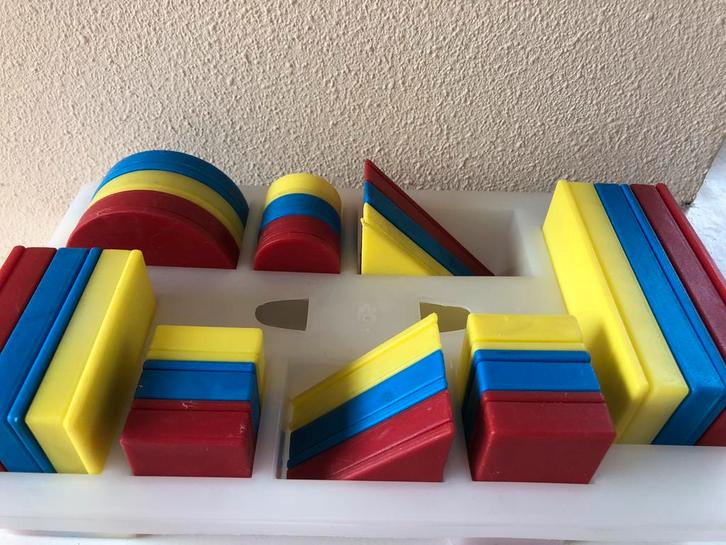 Vintage Logical Blocks geometrische vormen rekenen, Antiek en Kunst, Antiek | Speelgoed, Ophalen of Verzenden