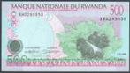 Rwanda 500 Francs 1998 Gorilla's, Verzenden, Overige landen, Los biljet