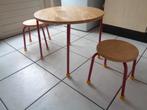 Vintage kindertafel met 2 krukjes, Ophalen, Gebruikt, Tafel(s) en Stoel(en)