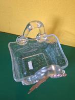 glazen mandje - handtas - vaas, Huis en Inrichting, Woonaccessoires | Vazen, Overige kleuren, Nieuw, Ophalen of Verzenden, Glas