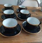 APILCO FLORA 6 X zwarte kop en schotel, Ophalen