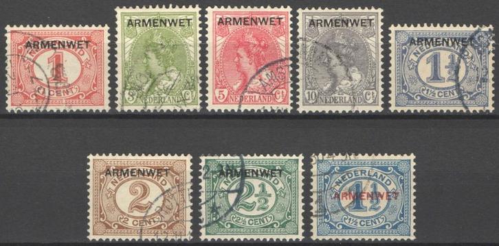 Nederland Dienst 1/8 gestempeld Armenwet 1913, Postzegels en Munten, Postzegels | Nederland, Gestempeld, T/m 1940, Verzenden