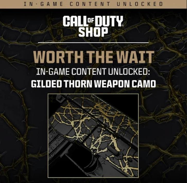 Call of Duty Camo Code - Gilded Thorn, Spelcomputers en Games, Games | Overige, Nieuw, Shooter, 1 speler, Vanaf 18 jaar, Online