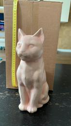 Grote porselein poes oud roze 28 cm, Ophalen of Verzenden, Zo goed als nieuw, Dier