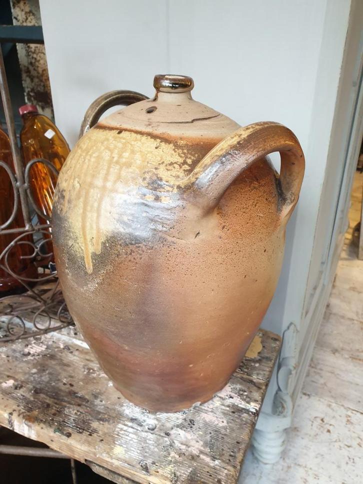 Prachtige olijfolie wijn kruik, Antiek en Kunst, Curiosa en Brocante, Ophalen of Verzenden