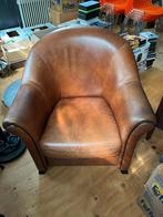 Lederen clubstoeltje, Antiek en Kunst, Curiosa en Brocante, Ophalen