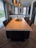 Eetkamertafel met stoelen, Huis en Inrichting, Ophalen, Gebruikt, 4 tot 6 stoelen
