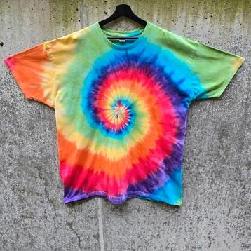 Regenboog spiral tie dye zomer t-shirt unisex maat 5XL beschikbaar voor biedingen
