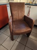 Eetkamerstoelen microleer bruin 4 stuks, Huis en Inrichting, Stoelen, Ophalen, Zo goed als nieuw, Bruin, Vijf, Zes of meer stoelen