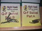 q-f swivels part a en part b vaste prijs €0,50 per pakje, Watersport en Boten, Hengelsport | Algemeen, Ophalen of Verzenden, Nieuw