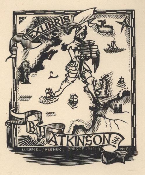 Ex Libris Lucien de Jaegher, Antiek en Kunst, Kunst | Etsen en Gravures, Verzenden