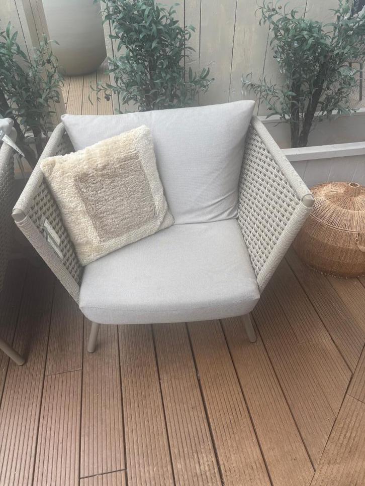 Showroommodel | Valldemossa Zand | Borek, Tuin en Terras, Tuinsets en Loungesets, Zo goed als nieuw, Loungeset, Aluminium, 4 zitplaatsen