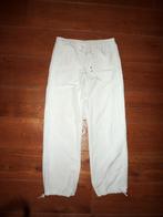 H&M linnenmix broek – maat M, Maat 38/40 (M), H&M, Beige, Nieuw