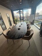 Eleonora Paul Stoelen + Aron Eettafel - Zo Goed Als Nieuw, Huis en Inrichting, Stoelen, Bruin, Verzenden, Zo goed als nieuw, Stof