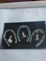 DRIE VROUWEN IN HOEFIJZER. GELUKKIG NIEUWJAAR, Verzamelen, Ophalen of Verzenden, Feest(dag)