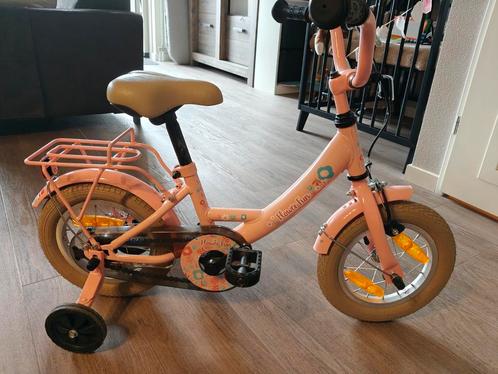 Bikefun kinderfiets roze 12 inch, Fietsen en Brommers, Fietsen | Kinderfietsjes, Zo goed als nieuw, Minder dan 16 inch, Zijwieltjes