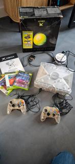 Xbox Crystal Speciale Editie + 2 Controllers + Games, Spelcomputers en Games, Ophalen, Gebruikt, Met 2 controllers, Met games