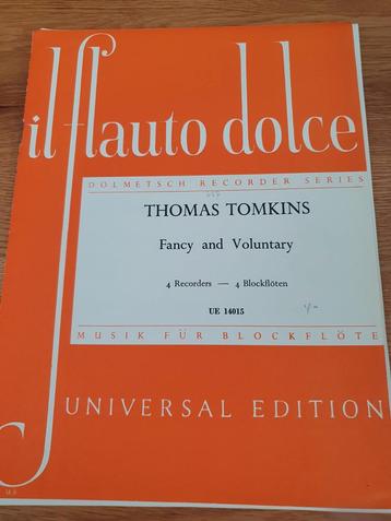 Thomas Tomkins - Fancy and Voluntary - Blokfluit beschikbaar voor biedingen