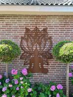 Metalen tuinwanddecoratie van Buddha met lotusbloem, Ophalen, Zo goed als nieuw