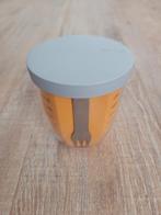 Nieuw! Mepal fruit & veggie pot mét RVS vork geel, 600ml, Ophalen of Verzenden, Nieuw, Geel
