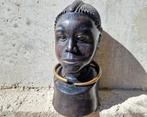 Afrikaanse tribale buste in ebbenhout, Ophalen of Verzenden