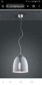 Zilverkleurige Design Hanglamp, Design, Nieuw, Ophalen of Verzenden, Glas