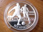 Nicaragua 10000 cordobas 1990, Zilver, Ophalen of Verzenden, Losse munt, Midden-Amerika