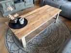 Sfeervolle oude houten salontafel, Ophalen, Gebruikt, 100 tot 150 cm, 50 tot 100 cm