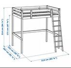 Hoogslaper Ikea Stora, Huis en Inrichting, Slaapkamer | Stapelbedden en Hoogslapers, Ophalen, Hoogslaper, Tweepersoons, 140 cm