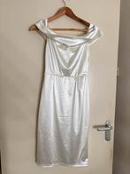 Witte satijnen jurk, Ophalen of Verzenden, Zo goed als nieuw, Wit, Overige typen
