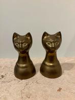 Vintage messing kathoofd boekensteunen, Ophalen of Verzenden