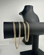 14k geel en wit goud Cubaanse ketting, Sieraden, Tassen en Uiterlijk, Kettingen, Ophalen of Verzenden, Nieuw, Goud, Goud