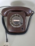 PTT telefoon T65 De Luxe donkerbruin Mocca, Telecommunicatie, Vaste telefoons | Niet Draadloos, Met draaischijf, Gebruikt, Ophalen of Verzenden