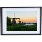 Poster Kinderdijk Molens in zwarte Lijst, Ophalen of Verzenden, Zo goed als nieuw, Overige materialen, Minder dan 50 cm
