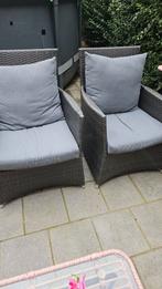 2 tuinstoelen, Tuin en Terras, 2 zitplaatsen, Gebruikt, Rotan, Ophalen of Verzenden