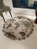 Katoenen vloerkleed rond 100cm wereld, Huis en Inrichting, Woonaccessoires | Kransen, Ophalen, Zo goed als nieuw
