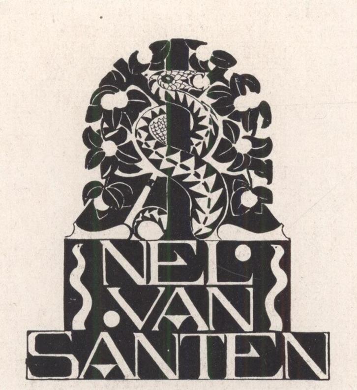 1484 Ex Libris Nederland : Jeanne Bieruma Oosting, 1924, Antiek en Kunst, Kunst | Etsen en Gravures, Verzenden