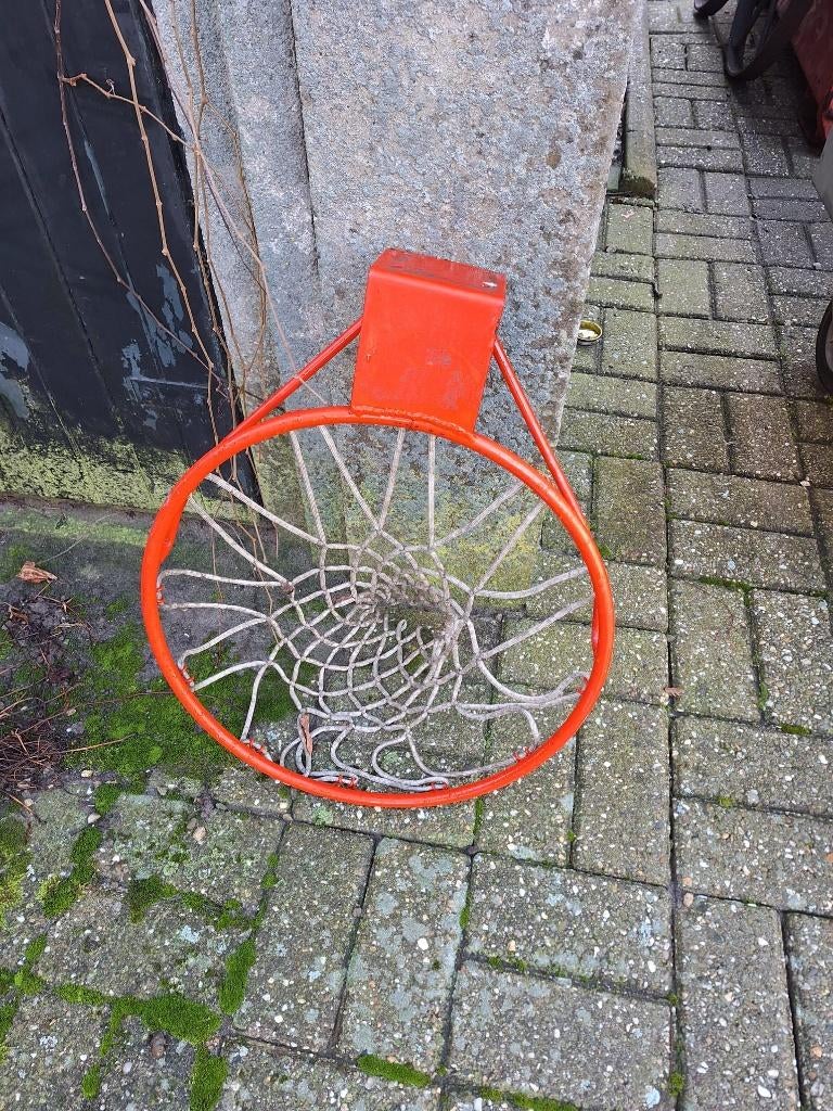 Basketbal ring met net, Sport en Fitness, Basketbal, Ophalen, Zo goed als nieuw, Ring, Bord of Paal