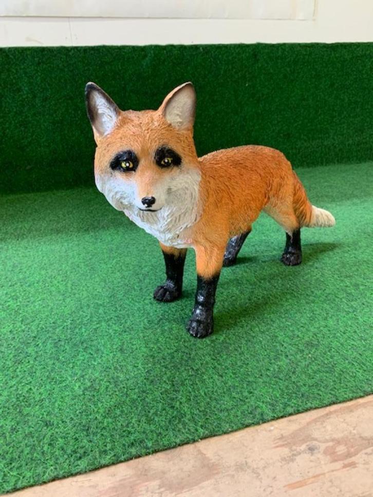 Vos staand deco groot levensecht groot, Tuin en Terras, Tuinbeelden, Nieuw, Dierenbeeld, Kunststof, Ophalen of Verzenden