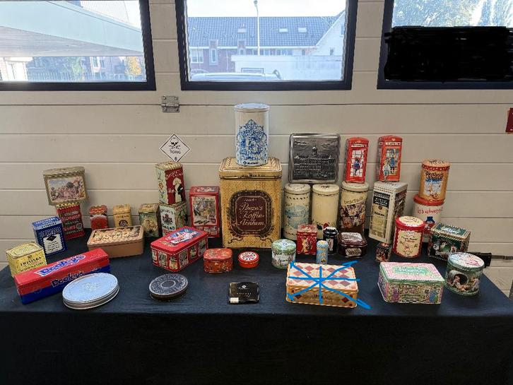 Verzameling blikken retro, vintage, Verzamelen, Blikken, Gebruikt, Overige, Ophalen of Verzenden