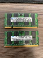 2x1GB DDR2 SODIMM Laptop Geheugen, Ophalen of Verzenden, Zo goed als nieuw, DDR2, 2 GB