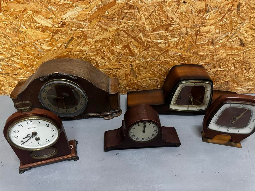 Vintage Pendules / Schouwklokken Art Deco & Amsterdamse Scho, Antiek en Kunst, Antiek | Klokken, Ophalen of Verzenden