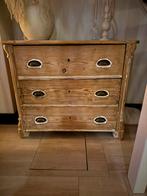 Stevige grenen houten commode, Ophalen, 50 tot 100 cm, Zo goed als nieuw, 3 of 4 laden