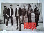Linkin Park Originele Band Poster Uniek Zeldzaam Tekst Rood, Verzamelen, Rechthoekig Liggend, Gebruikt, Ophalen of Verzenden, A1 t/m A3