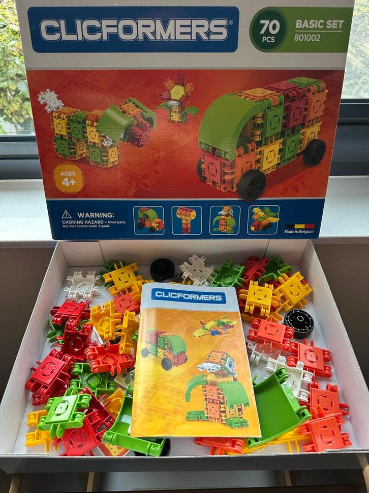Clicformers Basic Set 70 stuks kinderen 4+ Zwolle Stadshagen, Kinderen en Baby's, Speelgoed | Bouwstenen, Zo goed als nieuw, Overige merken